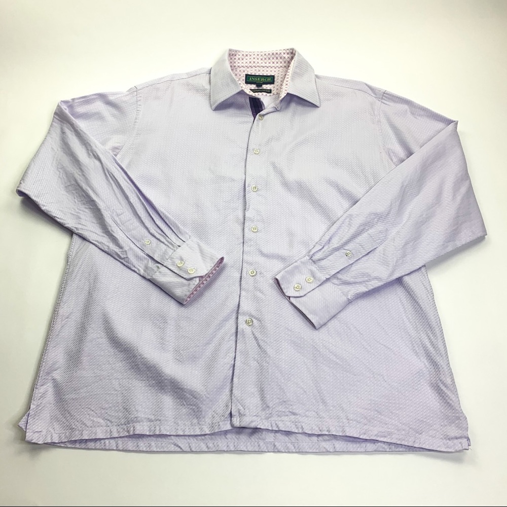 Inserch Icon Jacquard Cotton Purple Shirt XL